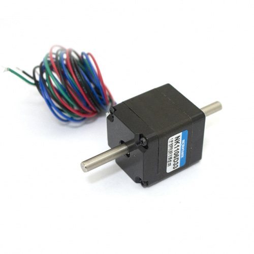 28각 33mm 0.6kgf.cm 바이폴라 스텝 모터 NK1106D33 2상 1.8도 더블 샤프트 (MG0075)
