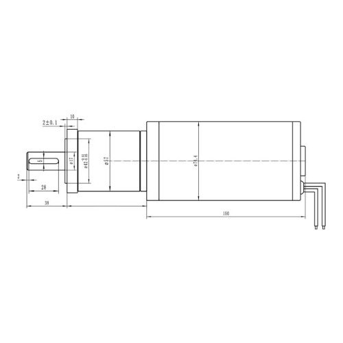 유성 기어드 모터 감속기 직경 57mmPG57-74150 500W 최대 토크338kgf.cm (MG0479)