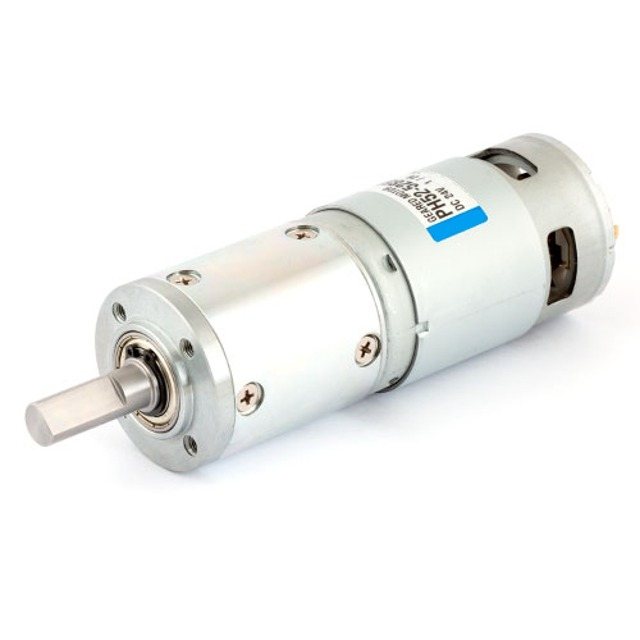 직경 52mm 저소음 헤리컬 유성 기어드 모터 PH52-5285-2480 DC 24V 120W 8000rpm (MG0676)
