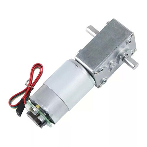 볼 베어링 웜 감속 기어 더블 샤프트 WGM40D-3657-1280E DC 12V 저소음 엔코더 모터 2ch 11ppr (MG0865)