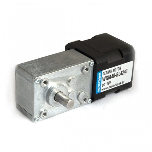 웜 기어 BLDC 모터 WGM40-BL4241U 메탈 기어 26W 12/24V (MG0880)