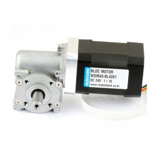 더블 웜 감속 기어 BLDC 모터 WGM43D-BL4261 DC 24V고성능 고출력 42각 52.5W (MG0883)