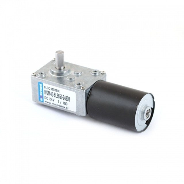 고토크 구동 드라이버 내장형 웜 감속 기어 브레이크 타입 BLDC 모터 WGM40-BL3650-2480B DC 24V 저소음 (MG0901)