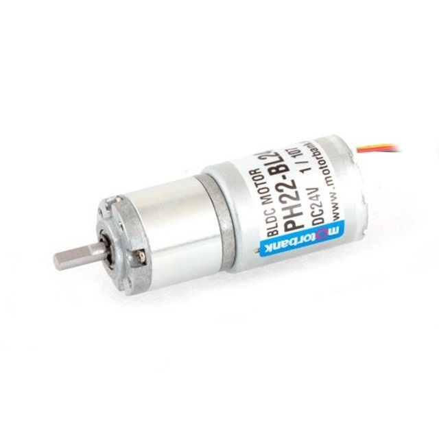 헤리컬 유성 기어드 구동 드라이버 내장 BLDC 모터 소형 PH22-BL2430N-2480 직경 22mm 감속기 DC 24V 최대 출력 8W (MG0939)