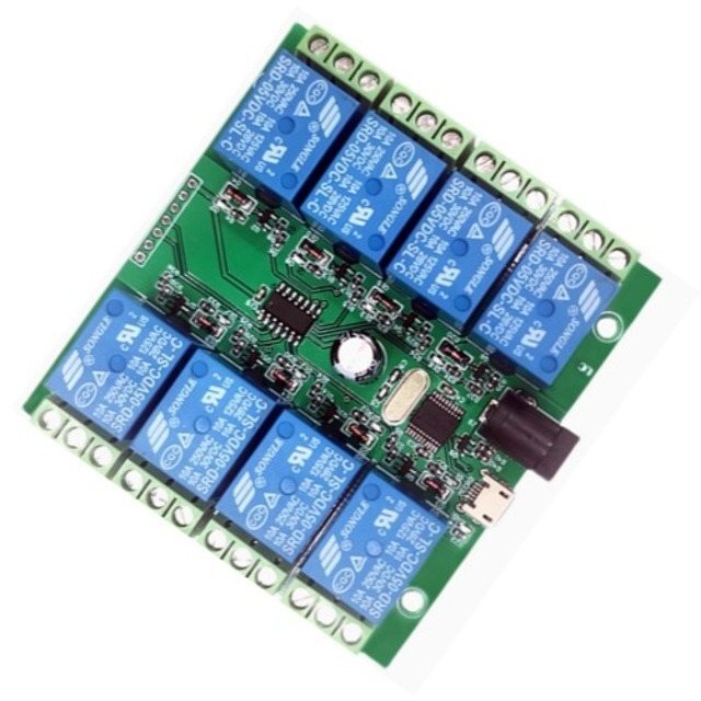 USB 가상 COM포트 내장 시리얼 릴레이 8채널 JK-USR-8 (MG2068)