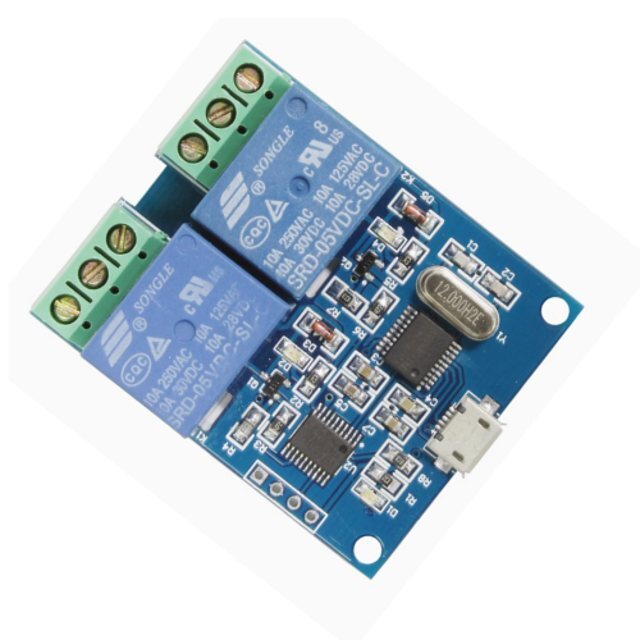 USB 가상 COM포트 내장 시리얼 릴레이 2채널 JK-USR-2 (MG2070)
