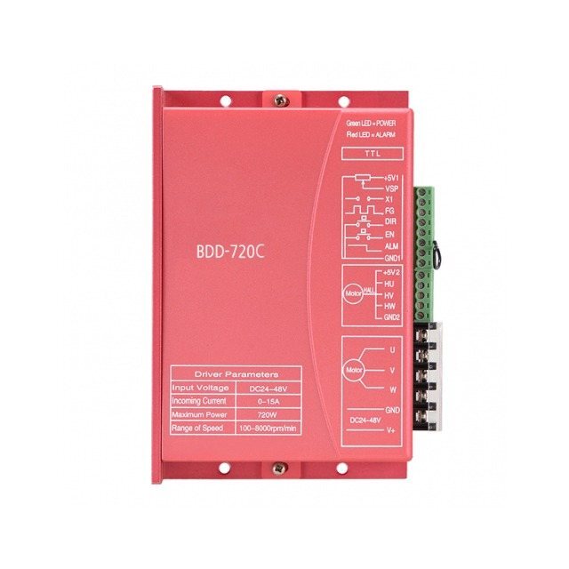 BDD-720C 720W BLDC 모터 디지털 드라이버 DC18~50V 홀 센서/센서리스 겸용 (MG2104)