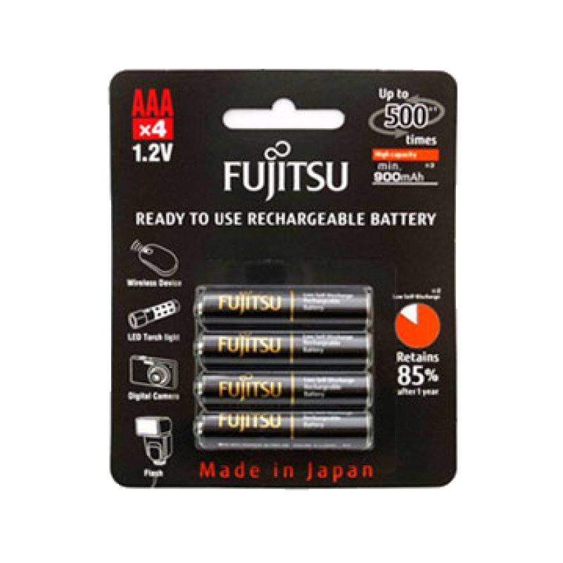 후지쯔 충전지 Fujitsu 충전용 건전지 900mAh/AAA형/4개입 (HQ00127)