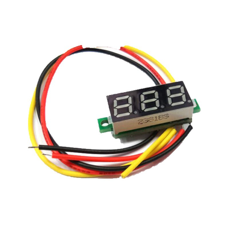 0.28인치 전압측정 DC100V 볼트메타 3선-적 (HQ00724)