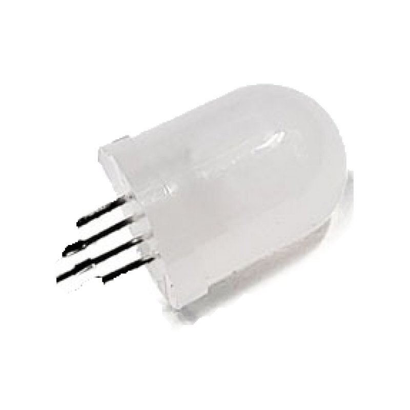 RGB LED 10mm 4핀 공통 VCC + - 불투명/밀키 (HQ01202)