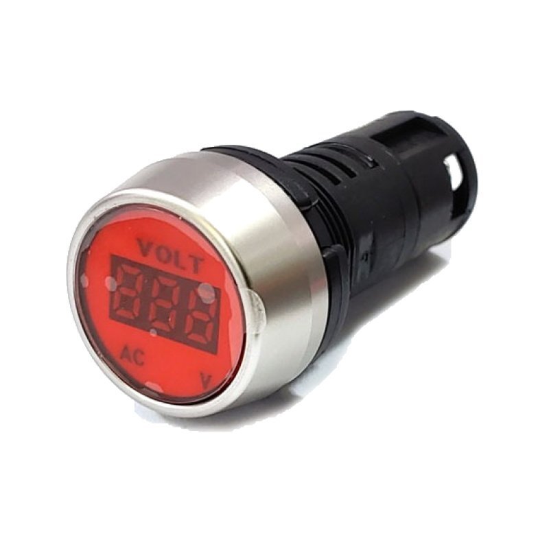 22mm 볼트미터 AC50~500V 적색 VI-HVR (HQ01213)