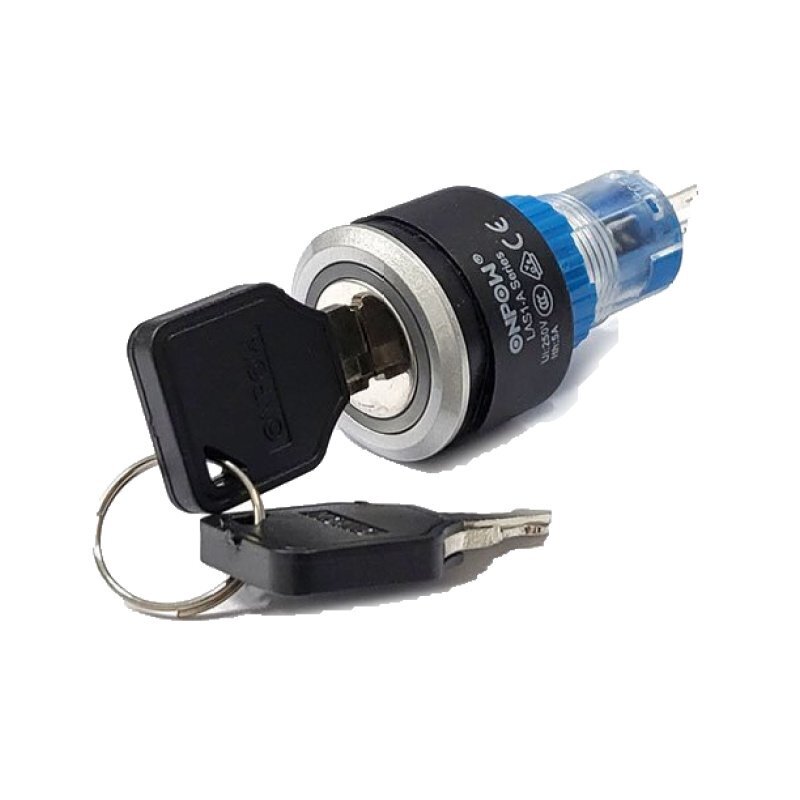 22mm 2회로 키 스위치 LAS1-AWY-22Y/21B (HQ01403)