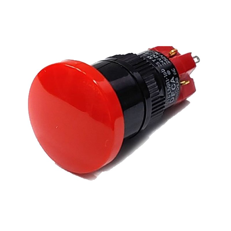 16mm 비조광 버섯모양스위치 D16LMR1 적색 (HQ01446)