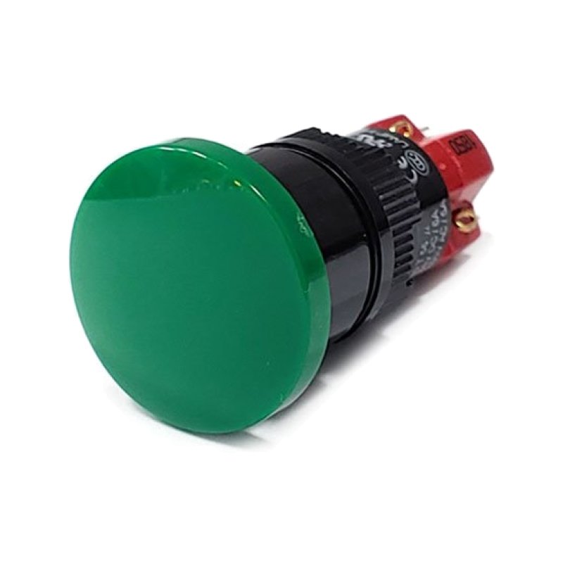 16mm 비조광 버섯모양스위치 D16LMR1 녹색 (HQ01465)