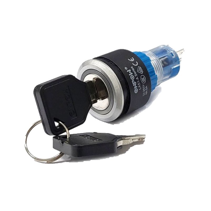 22mm 2회로 키 스위치 LAS1-AWY-22Y/21C (HQ01490)