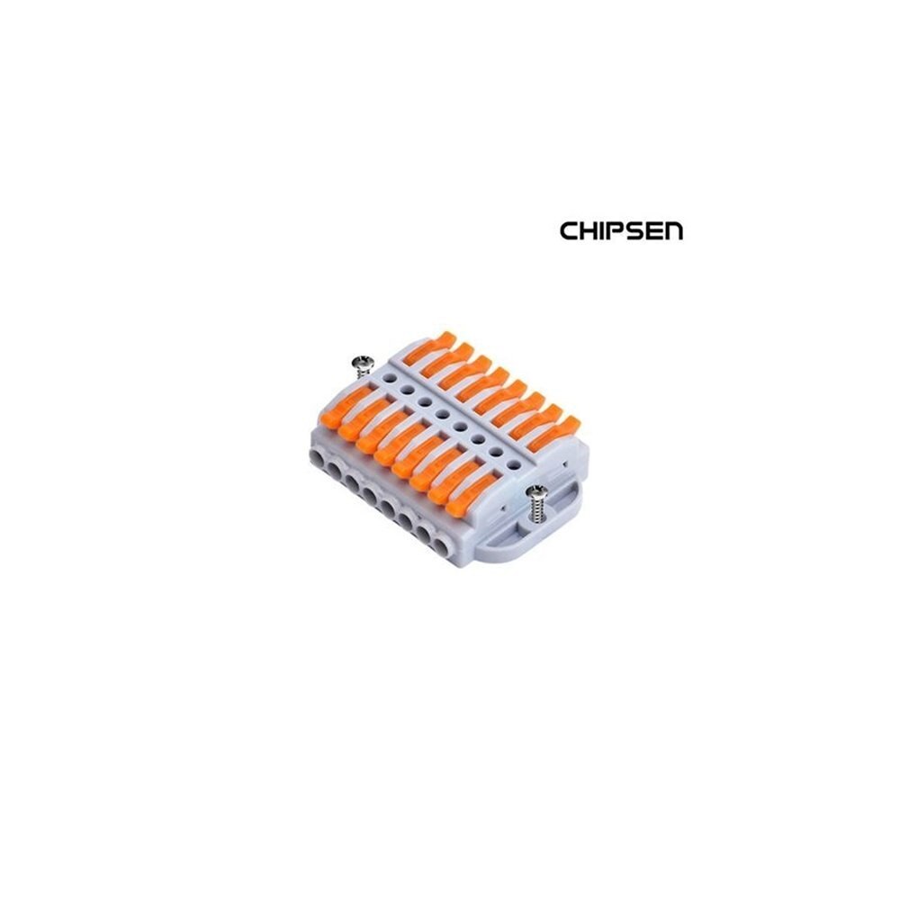 Chipsen PCT-8-8H 나사 고정형 레버 커넥터 8가닥 1:1 연결 (ML0591)