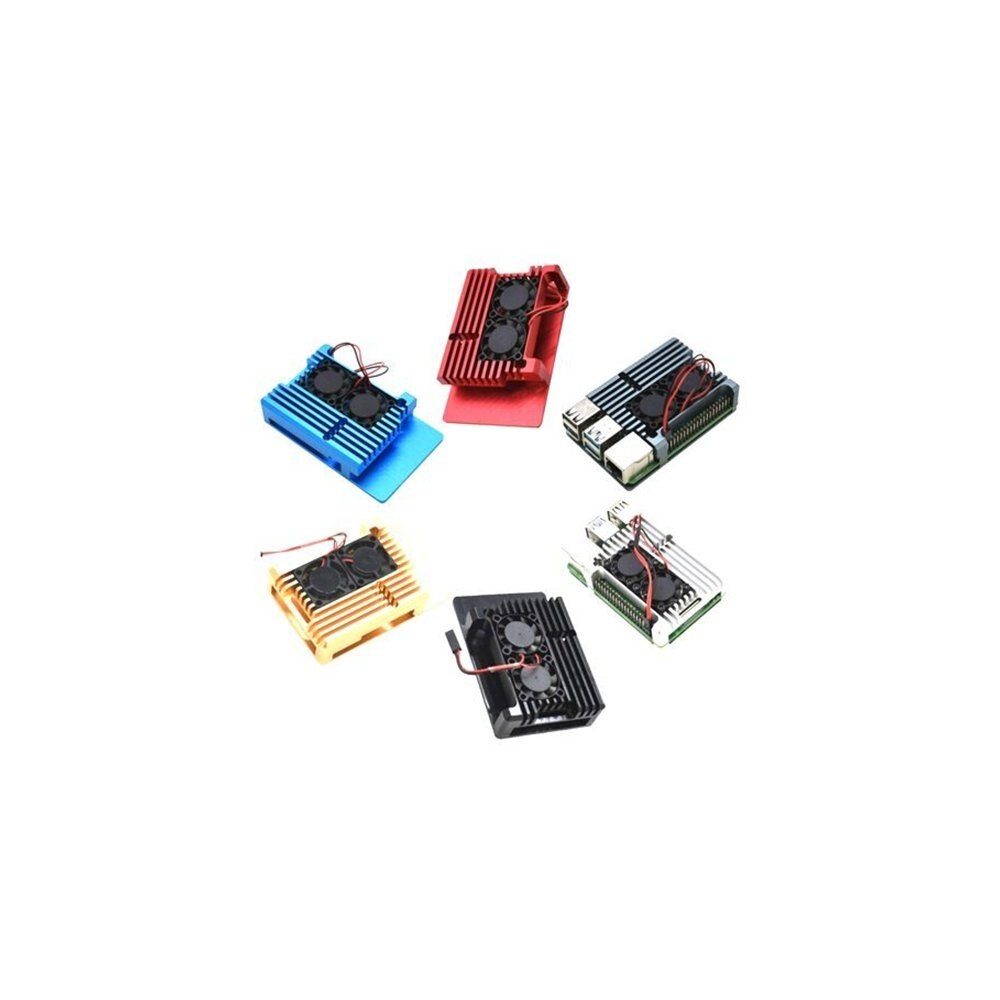 라즈베리 파이 4 듀얼 팬 쿨러 알루미늄 케이스 6 종 (ML1158)