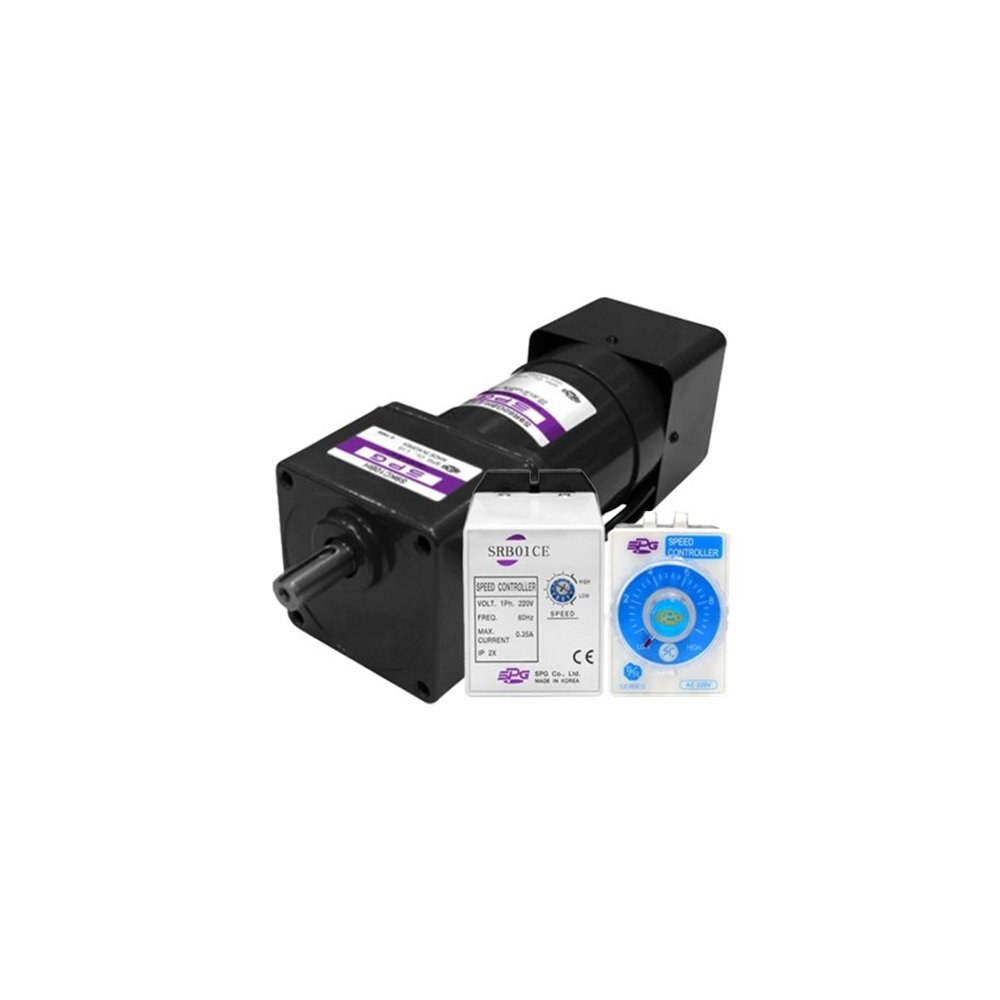 SPG 모터 60W 90mm S9R60GㅁH-ES12ㅁ AC 모터 속도 제어 소켓 타입 스피드 컨트롤 모터 90각 +추가 상품 컨트롤러 (ML1915)