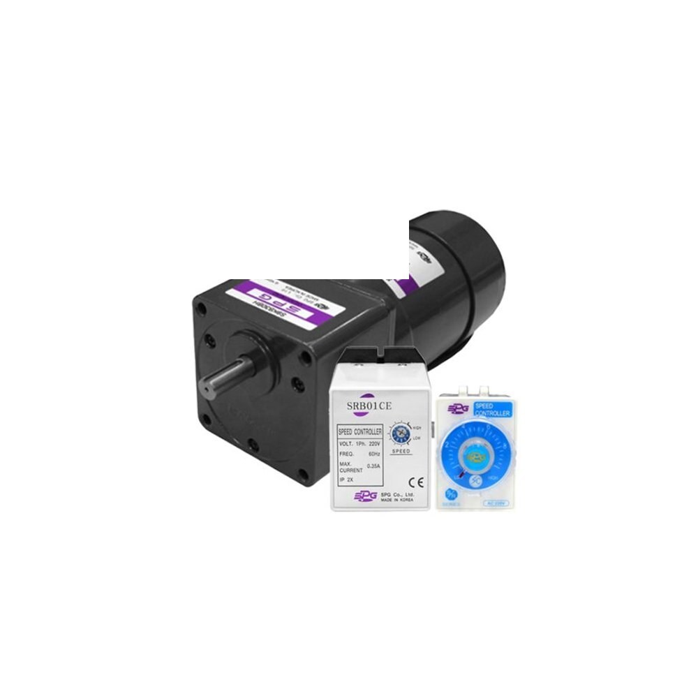 SPG 모터 15W 80mm S8I15Gㅁ-S12ㅁ AC 모터 속도 제어 소켓 타입 스피드 컨트롤 모터 80각 +추가 상품 컨트롤러 (ML1949)