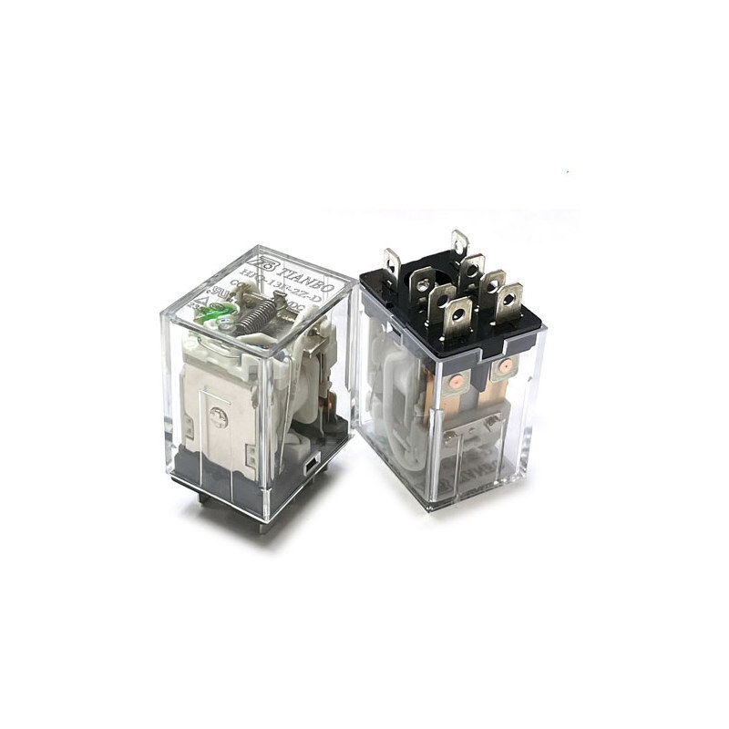 TIANBO 8핀 2c 파워 릴레이 HJQ-13F-2Z-D LED SOCKET 타입 12VDC (HQ00009)