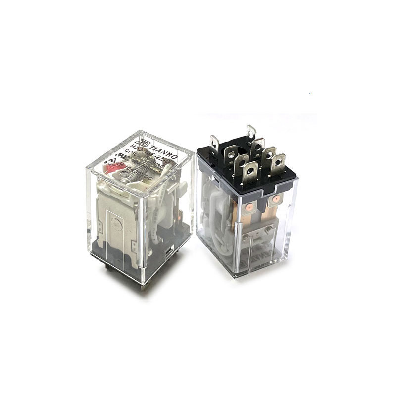 TIANBO 8핀 2c 파워 릴레이 HJQ-13F-2Z-220VAC-D LED SOCKET 타입 (HQ00011)