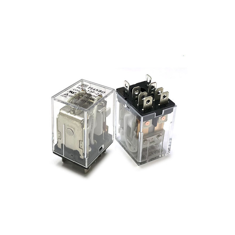 TIANBO 8핀 2c 파워 릴레이 HJQ-13F-2Z-220VAC SOCKET 타입 (HQ00012)