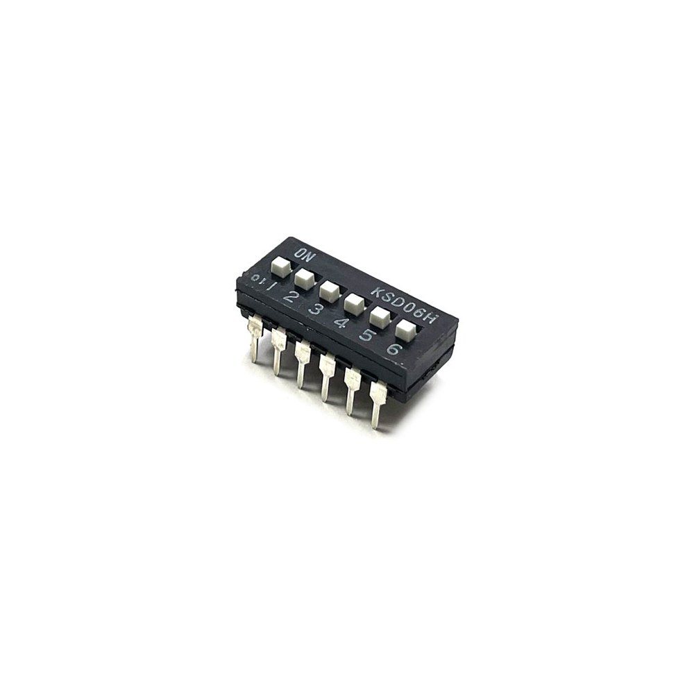 06H 슬라이드형 DIP 스위치 SLIDE DIP SWITCH KSD06H 6극 (HQ00032)