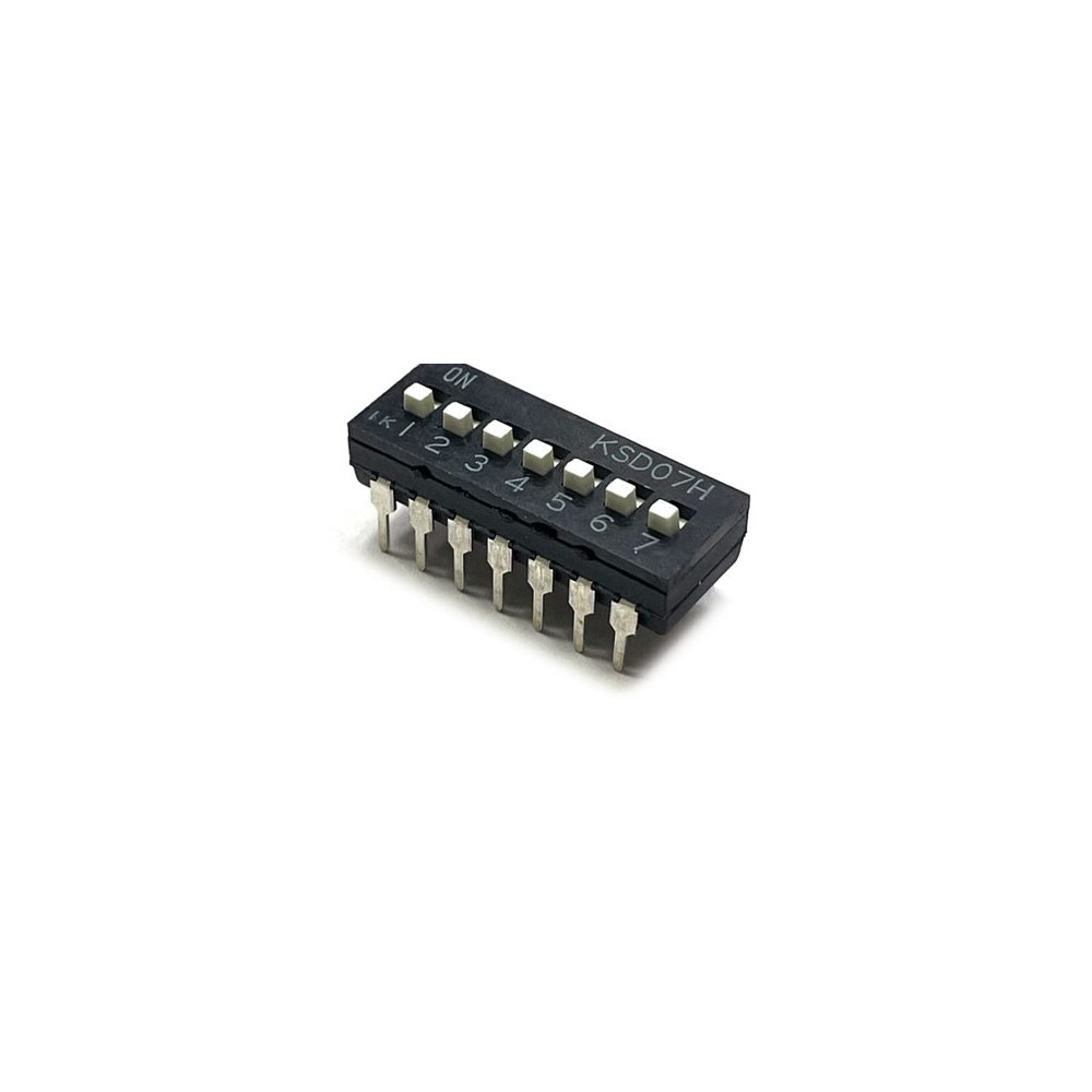 07H 슬라이드형 DIP 스위치 SLIDE DIP SWITCH KSD07H 7극 (HQ00033)