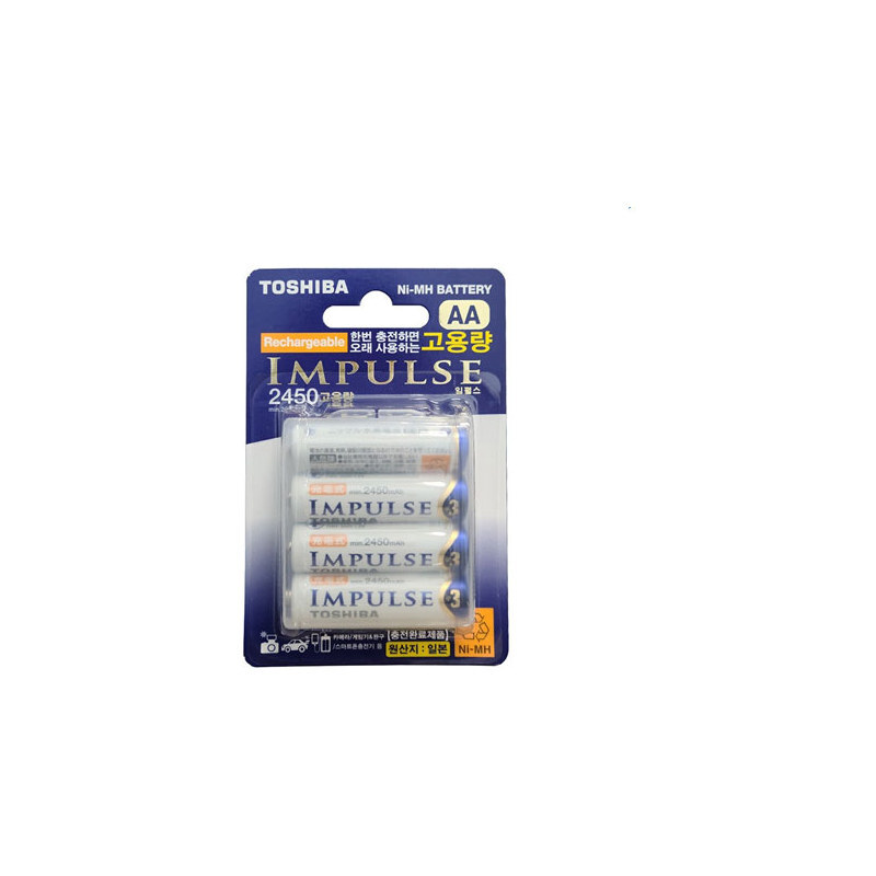 도시바 충전지 임펄스 충전용 건전지 AA/2450mAh/4개입 (HQ00114)