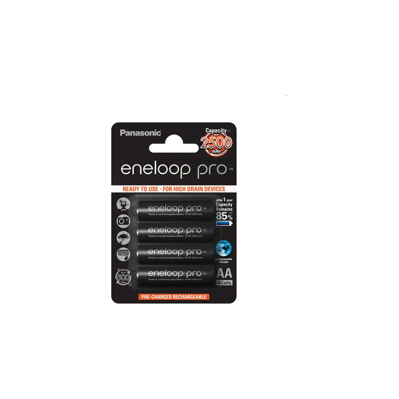 Panasonic 충전지 Eneloop Pro 에네루프 프로 2550mAh/AA형/4개입 (HQ00118)