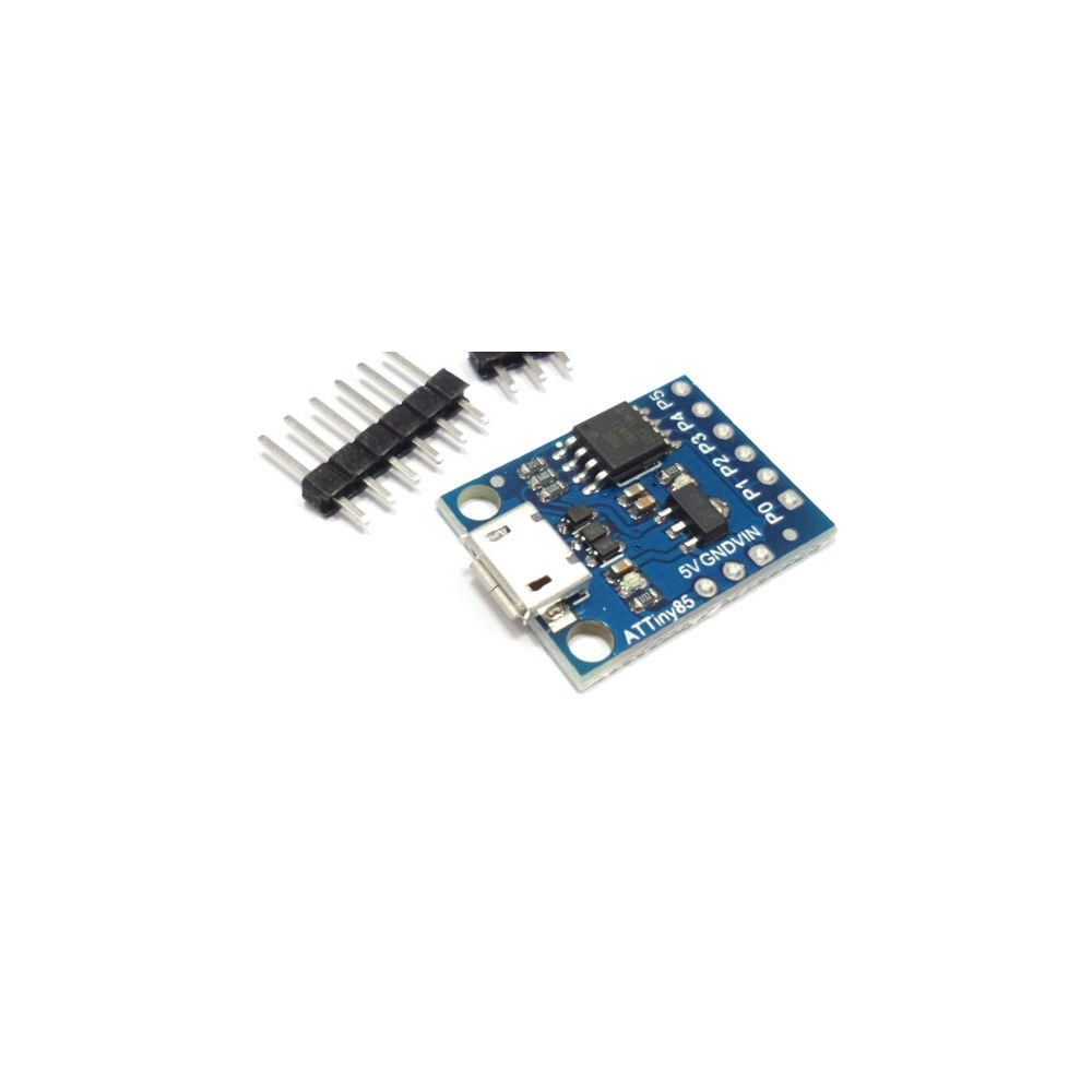 ATtiny85 초소형 개발보드 MicroUSB B형 23.5x18mm 5V 500mA (HQ00237)