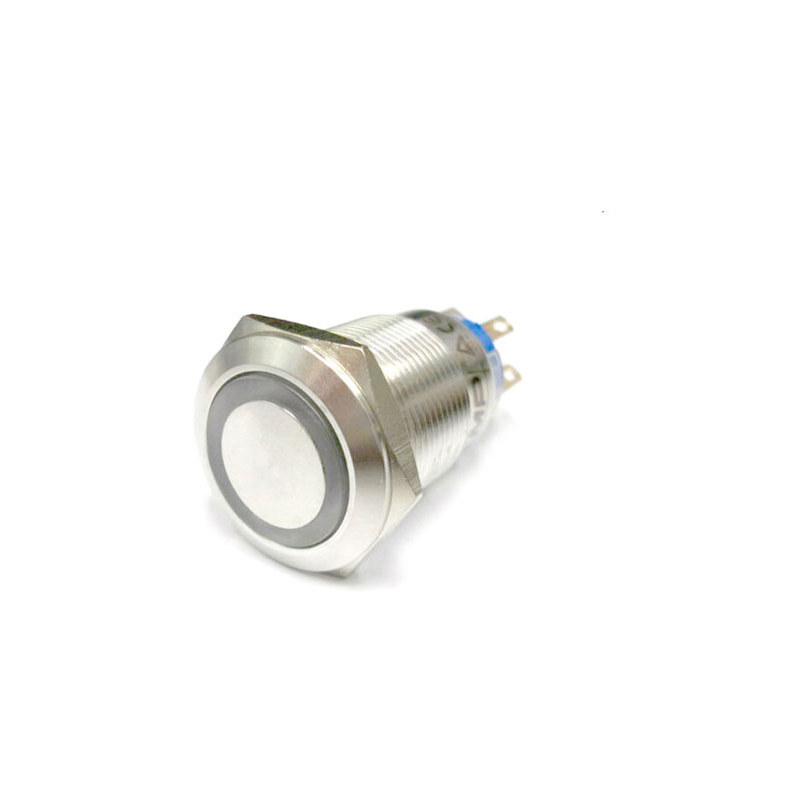 19mm LED 푸시 버튼 스위치 MP019S/F11-24V/E 적색 PUSH 복귀 (HQ00537)