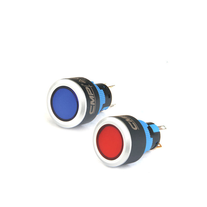 22mm 플라스틱 푸시 버튼 스위치 MU22P/F11 적색 PUSH (HQ00539)