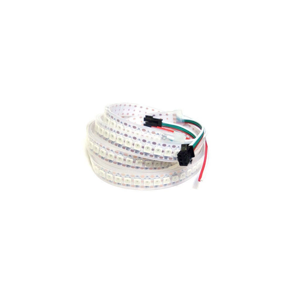 5V WS2812B 네오픽셀 RGB LED 바 1m 144개 고급형 금선 백색 PCB (HQ00572)