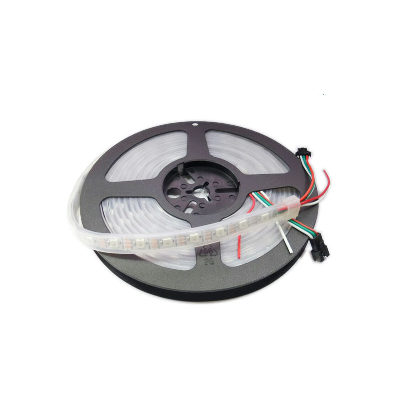 5V WS2812B 네오픽셀 RGB LED 바 5m 미터당 60개 총 300개 고급형 금선 백색 PCB (HQ00807)