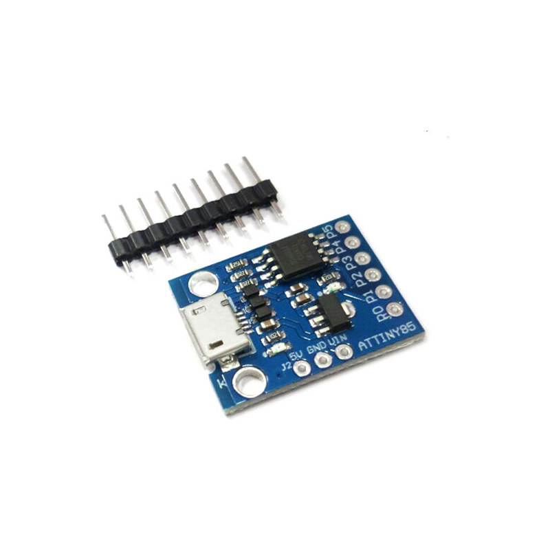 ATtiny85 초소형 개발보드 MicroUSB A형 23.5x18mm 5V 500mA (HQ00837)