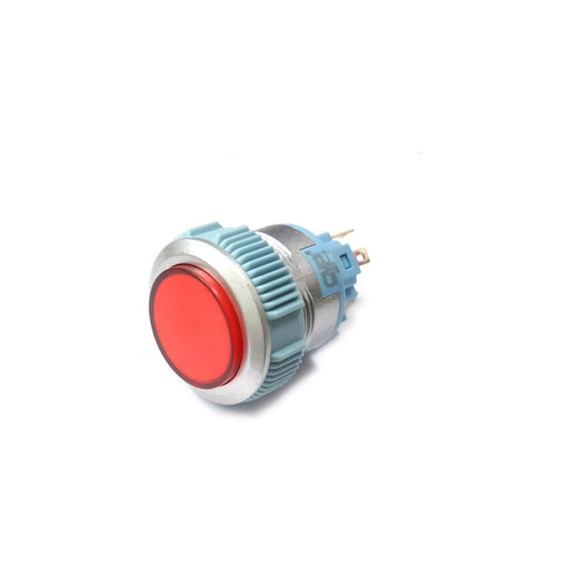 22mm 플라스틱 푸시 스위치 MU22P1/H11-12V 적색 PUSH (HQ01098)