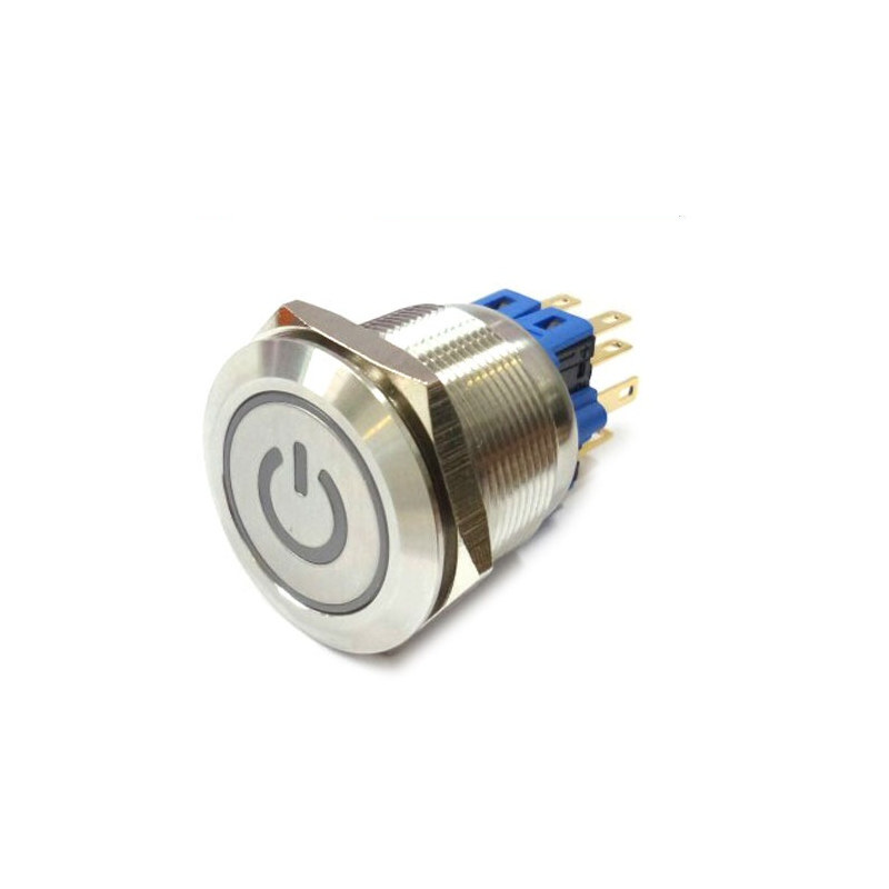 25mm 메탈 전원 스위치 2회로 GQ25-22ET/12V (HQ01107)