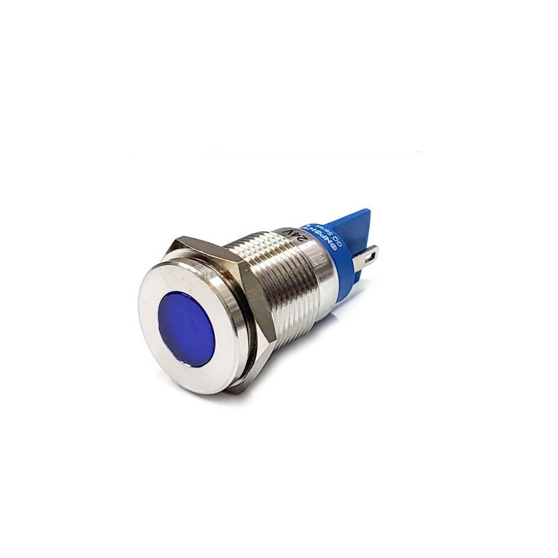 GQ16T-D/B/24V/S 16mm 메탈 LED 램프 청색 (HQ01304)
