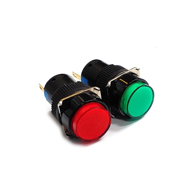 KNDELE 16mm LED 표시등 LA167-E6-D/24V 적색 스위치만 구매 (HQ01324)