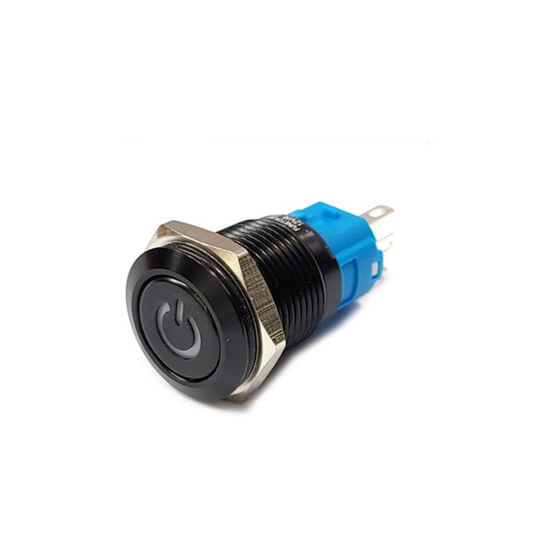 16mm 검정색 전원 스위치 FT16QE-F11V/12V/A 적색 PUSH 복귀형 (HQ01326)