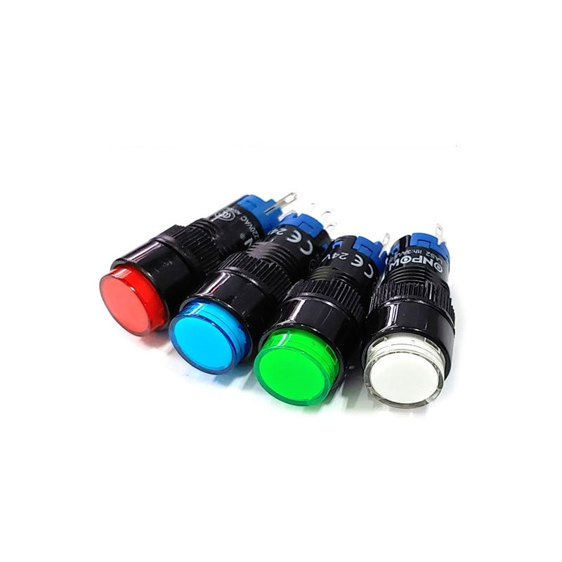 12mm 원형 LED 버튼 스위치 LAS2Y-11/24V 적색 PUSH 복귀 (HQ01335)