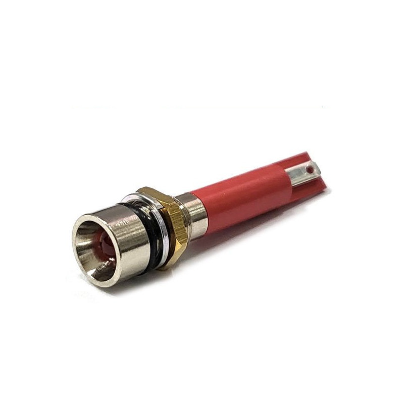 8mm 방수 오목형 24V DC LED LAMP 적색 (HQ01351)