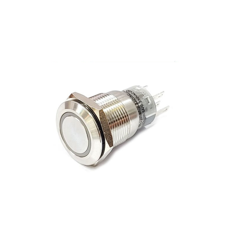 19mm 메탈 스위치 LAS1-AGQ-11E/220V 적색 PUSH 복귀 (HQ01357)