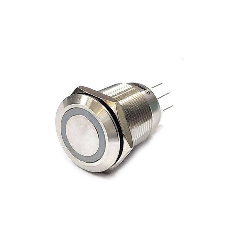 19mm 방수 메탈 스위치 LAS1GQ-11E/24V 녹색 (HQ01423)