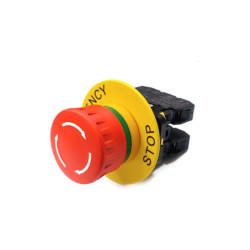 22mm 비상 스위치+비상 정지명판 1A1B 접점 (HQ01438)