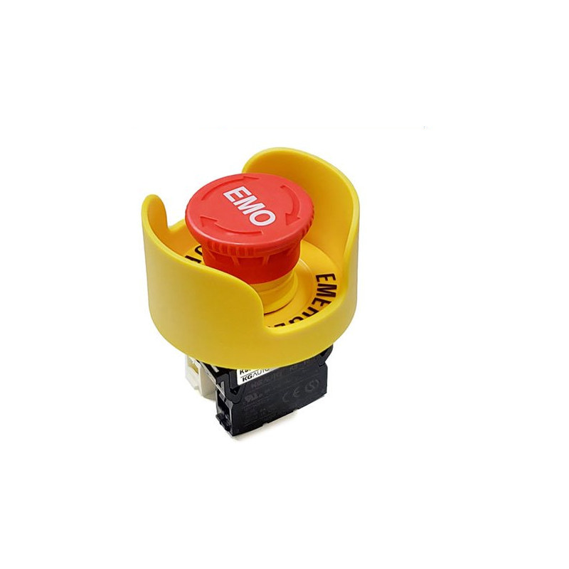 22mm KSE-4RAB EMO 비상 스위치 1A1B 접점 + 명판 + 커버 (HQ01485)