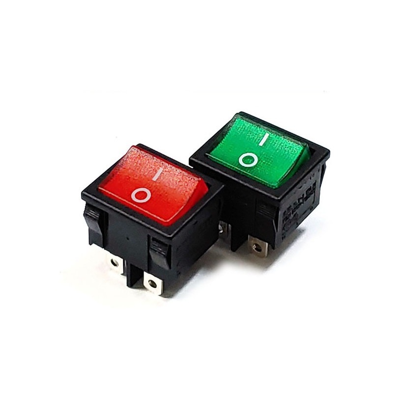 AC 220V 램프 라커 스위치2단4P RL3-221/N-G-2 적색 (HQ01694)