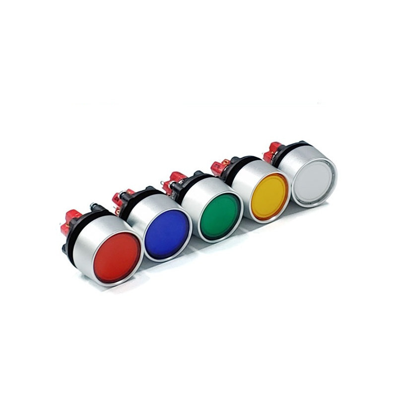 22mm 조광형 방수 푸시 스위치 D16LMU2-1AB0 적색 LED 없음 PUSH 복귀 (HQ01813)