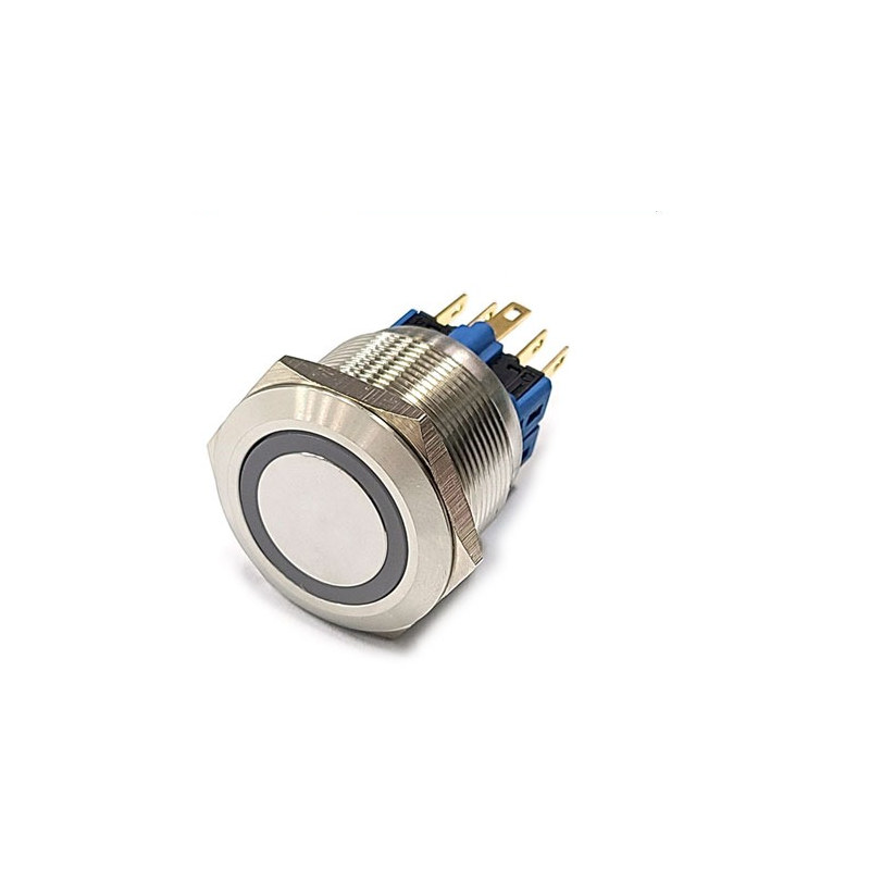 ONPOW 25mm 방수 메탈 스위치 GQ25-11E/12V 적색 PUSH 복귀 (HQ02156)